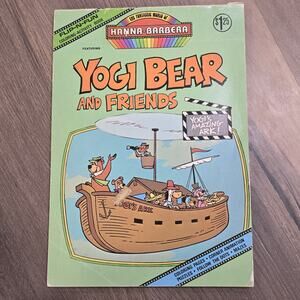 1977 Vintage Yogi Bear & Friends Yogi's Amazing Ark Flip-N-Fun‎ Coloring Book